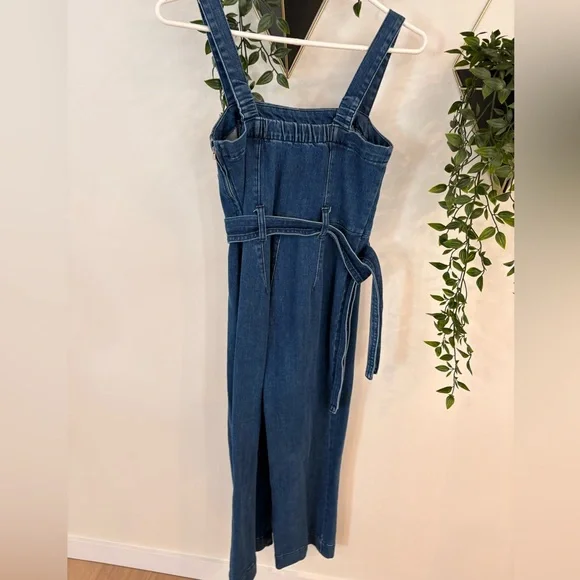 Dynamite Dark Blue Denim Jumpsuit - Picture 2 of 6
